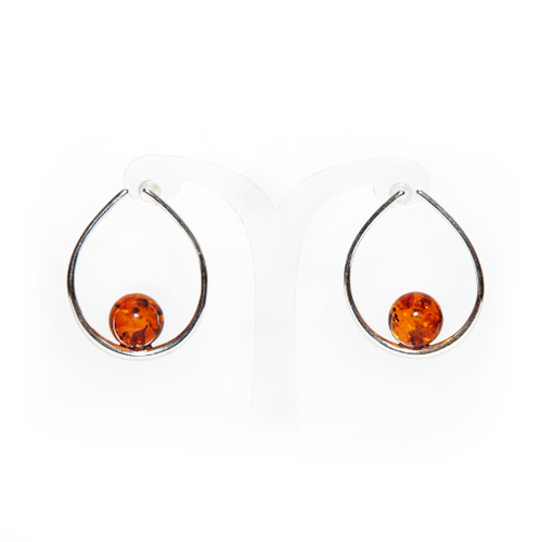 Серьги с янтарем натуральным. Калининградские серьги с натуральными камнями