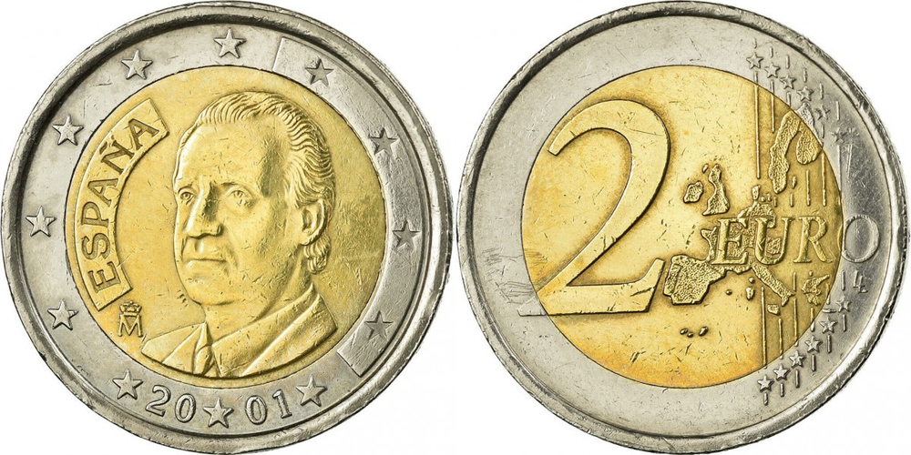 Испания 2 евро, 1999-2006 XF