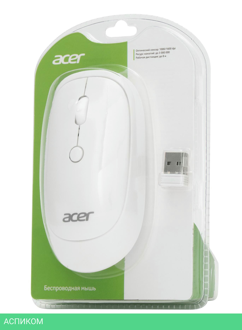 Мышь Acer OMR138 белый (ZL.MCEEE.01L)