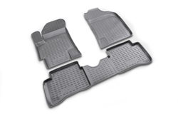 Коврики Standard, в салон для KIA Rio (II, IIp) 2005-2011, 4 шт. (полиуретан, чёрные) Element.NLC.25.02.210