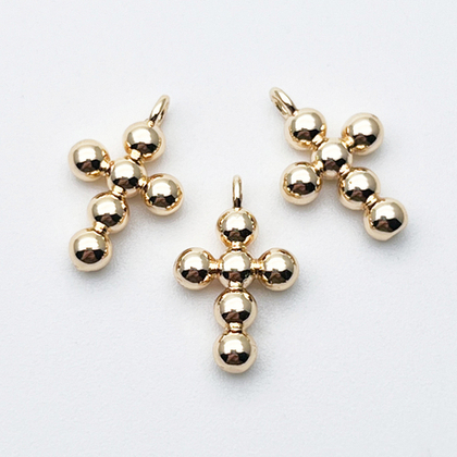 Подвеска Крест, цвет золото, размер 14,5*9 мм, цена за 1 шт