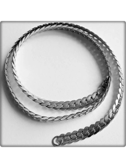 Стальная цепочка, длина 55см Stainless Steel сталь 316L/