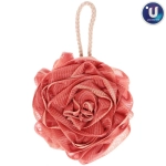 Мочалка нейлоновая «Premium - ROZARIO», цвет вишневый, 70гр (ZIP пакет)