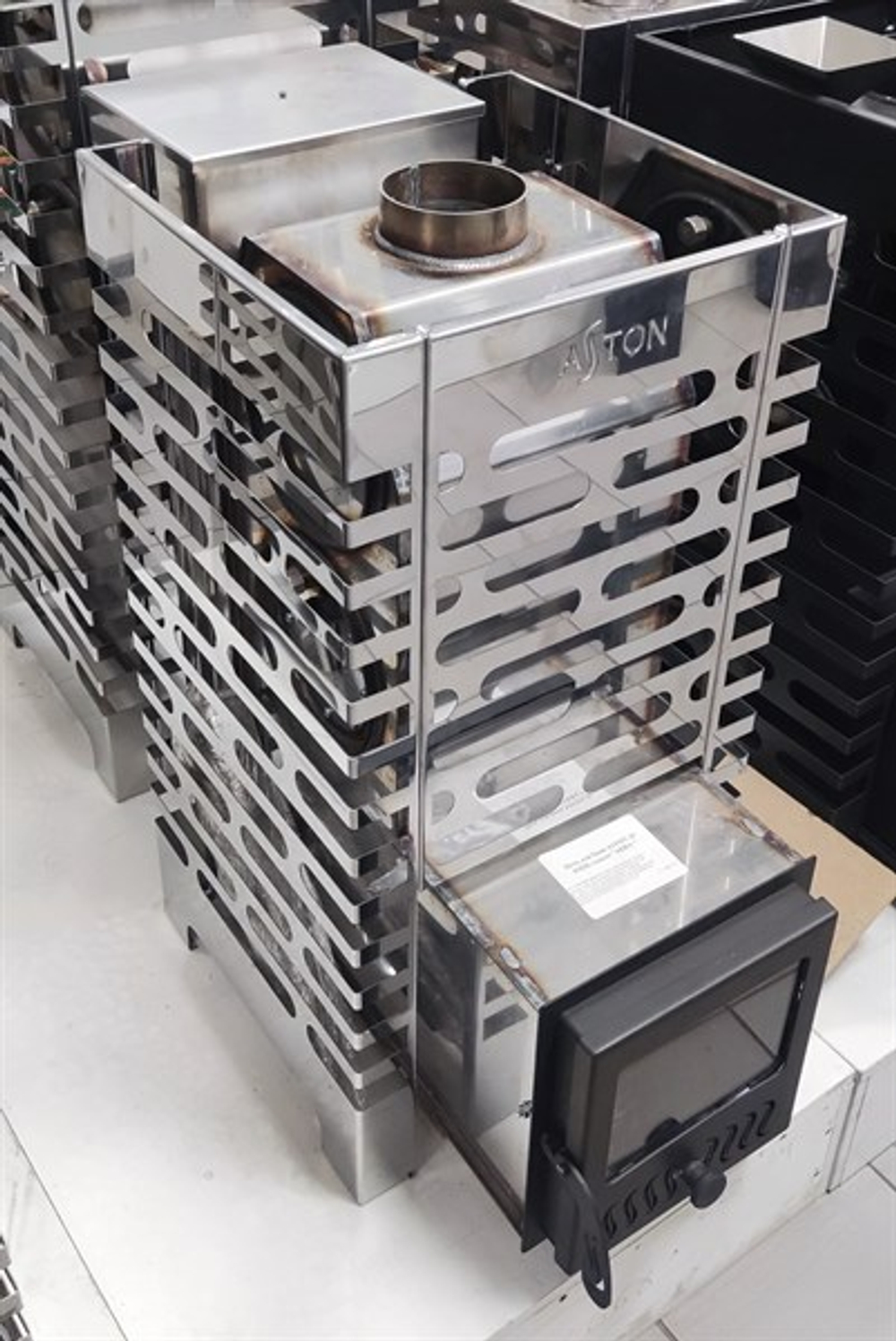 Печь для бани ASTON 20 INOX стекло "АКВА"