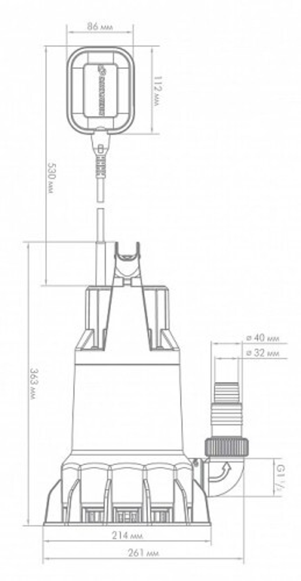 Насос дренажный ДЖИЛЕКС ДРЕНАЖНИК 350/17 5150