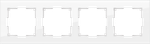 Рамка на 4 поста (белый, стекло) WL01-Frame-04