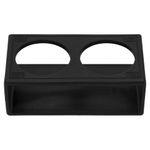 Набор для специй 2х60 мл, BASIC, подставка + солонка + перечница, стекло/пластик, черный, WEGLA (ВЕГЛА), 700232