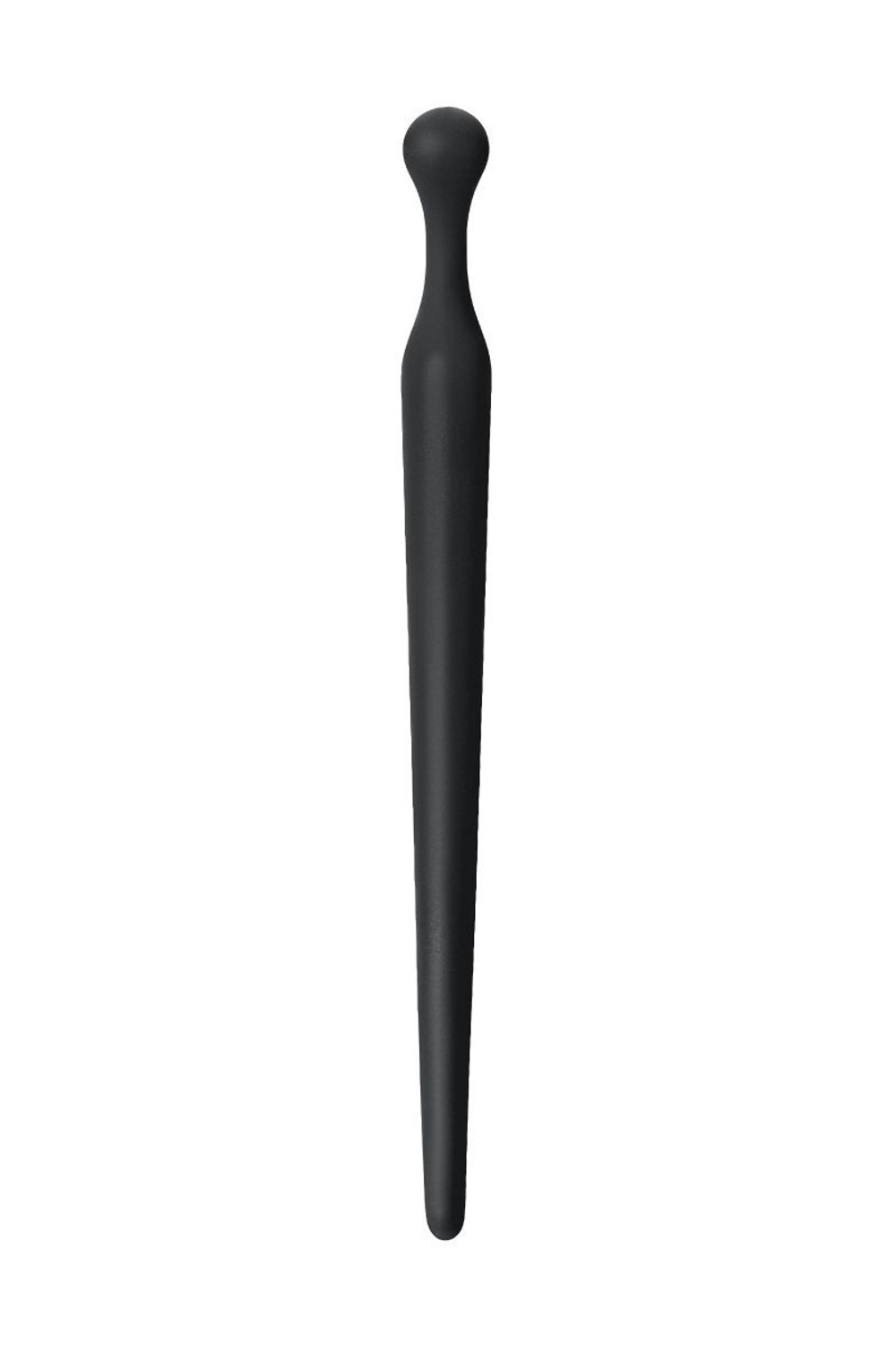 Черный силиконовый уретральный плаг - 10 см.