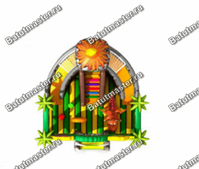 Надувной батут горка "Остров драконов"