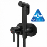 Смеситель с гигиенической лейкой 25k MIXLINE ML31-085BL "Ray" встраиваемый ЧЕРНЫЙ