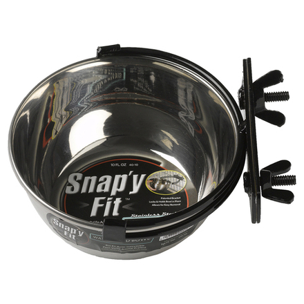 Миска MidWest для собак для клеток и вольеров 300 мл нержавеющая сталь