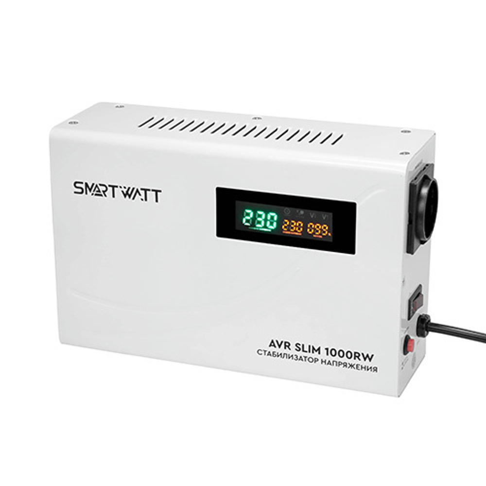 Настенный стабилизатор напряжения SMARTWATT AVR SLIM 1000RW 1000VA, 1 кВт