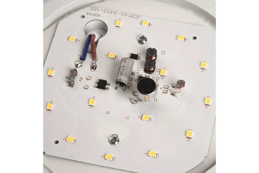 Светильник LED ДБП 12Вт 6500К 960Лм IP65 круг с оптико-акуст. датчиком Feron 41147