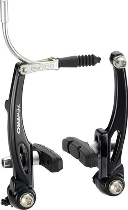 Тормоз V-brake, алюм, с вертик пружиной, черный, колодки 63мм.855AL