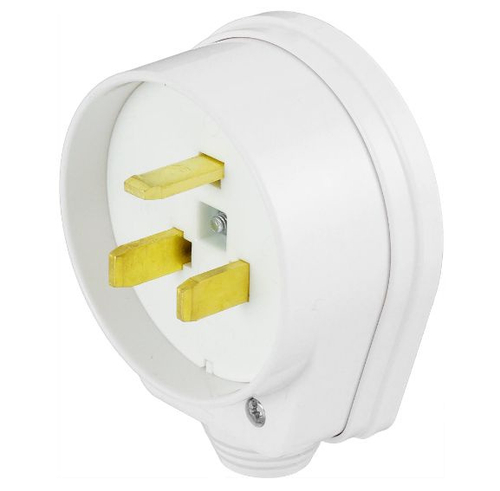 Вилка штепс для электроплит ВШ 2Р+РЕ 32А 250В белая Bylectrica