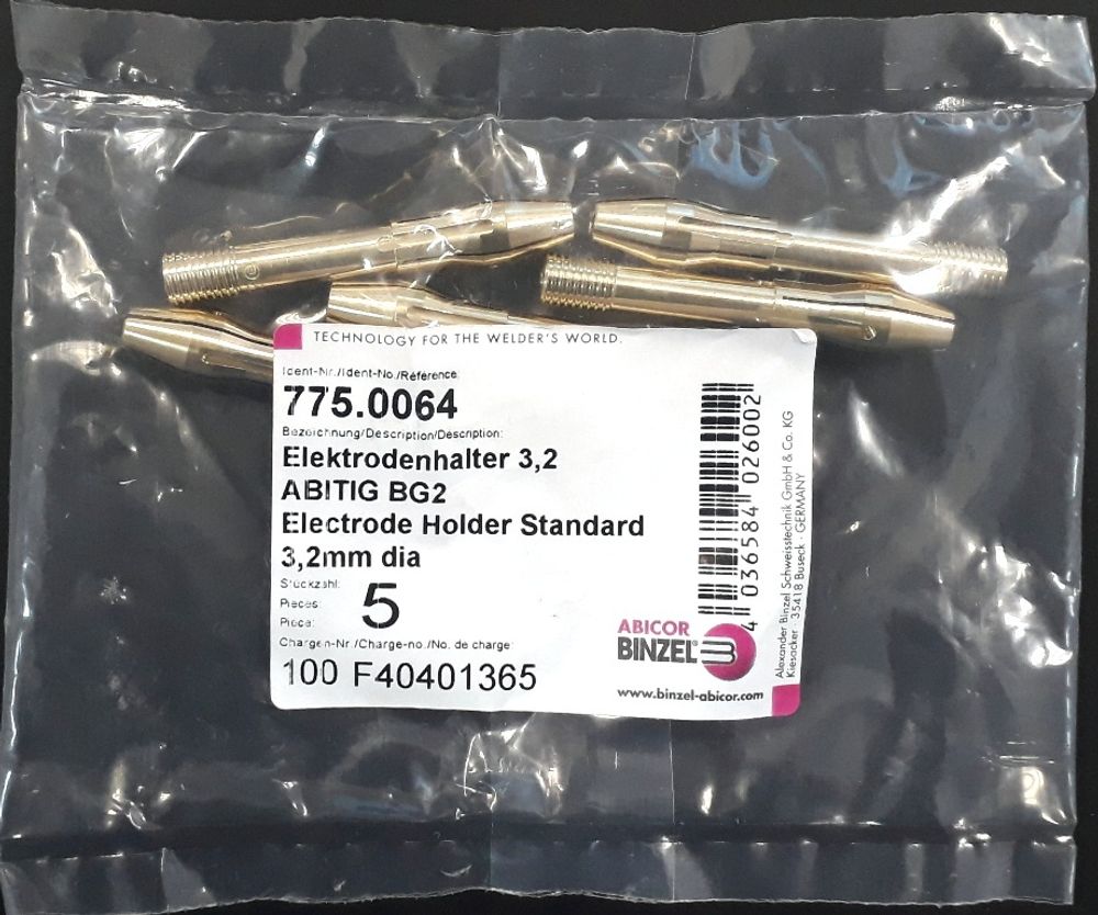 775.0064 Зажим электрода 3,2 мм TIG стандартный Abicor Binzel