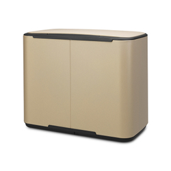 Мусорный бак Bo Pedal Bin 11+23л Brabantia Минерально-золотой