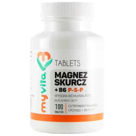 MyVita Магний сокращающий + Витамин B6 P-5-P - 100 таблеток