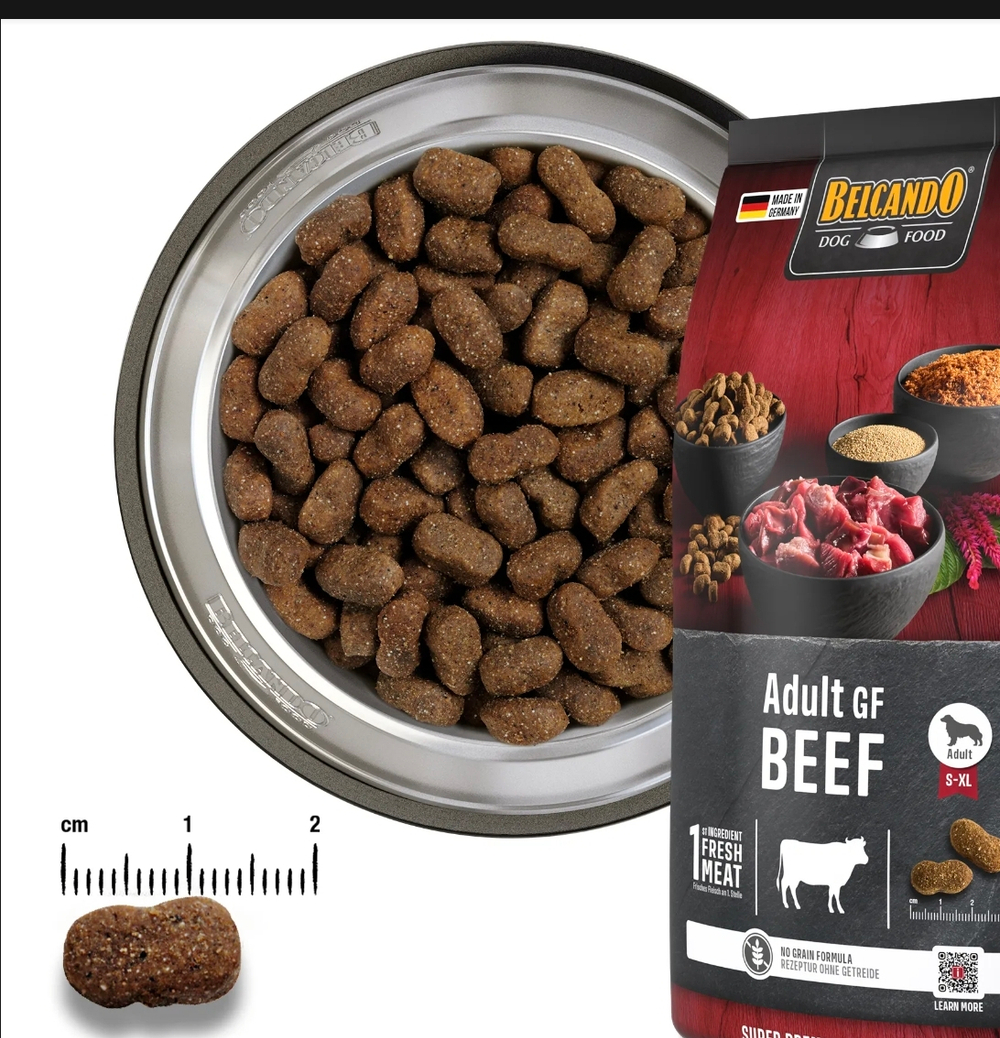 Корм сухой Belcando Adult GF Beef беззерновой для собак с нормальным уровнем активности с Говядиной 12,5 кг.