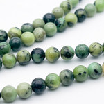 Серпентин бусины, диаметр около 6-6,1 мм, цена за 32-33 шт (1/2 нити)