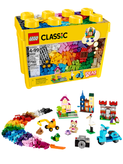 Конструктор Лего Классик Большая коробка творческих кирпичиков 10698 | LEGO Classic Creative Brick Box 790 деталей 4+