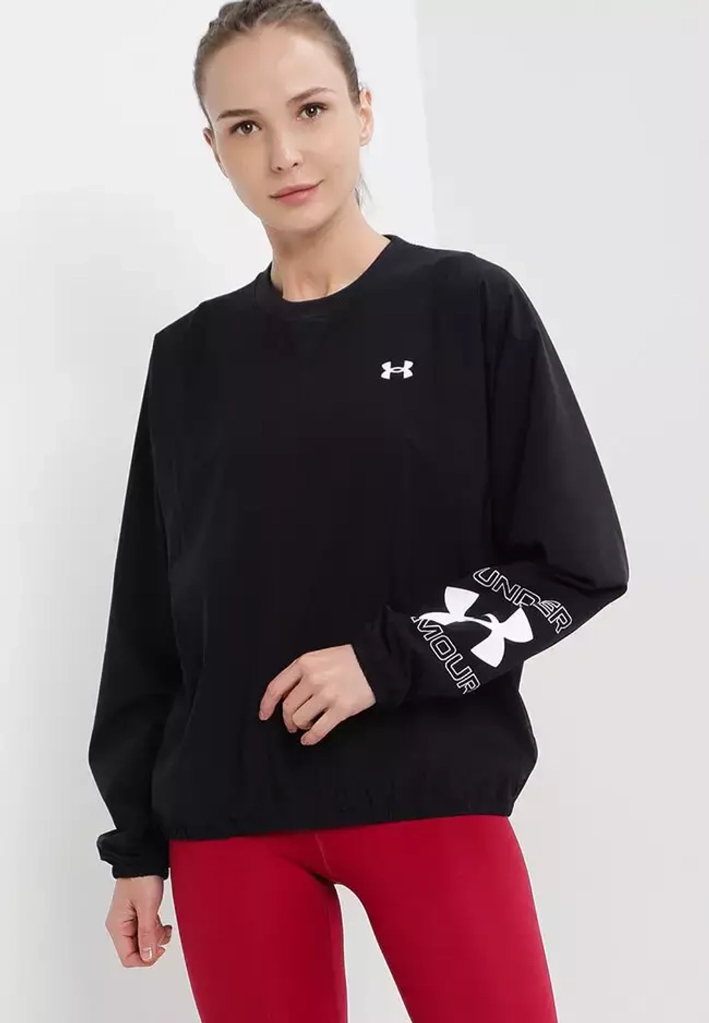 Свитшот женский Under Armour UA Woven Graphic Crew-Black