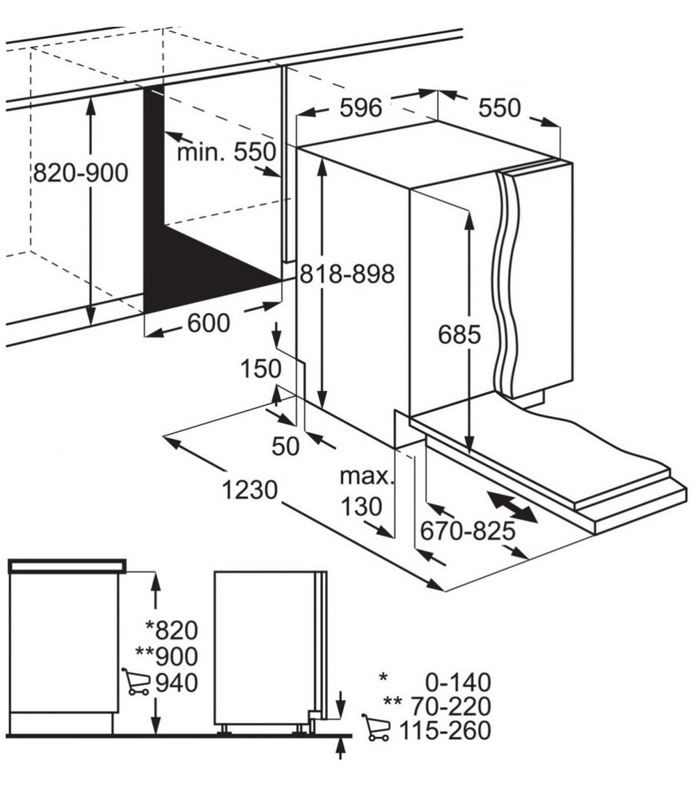 Встраиваемая посудомоечная машина Electrolux EEG88520W