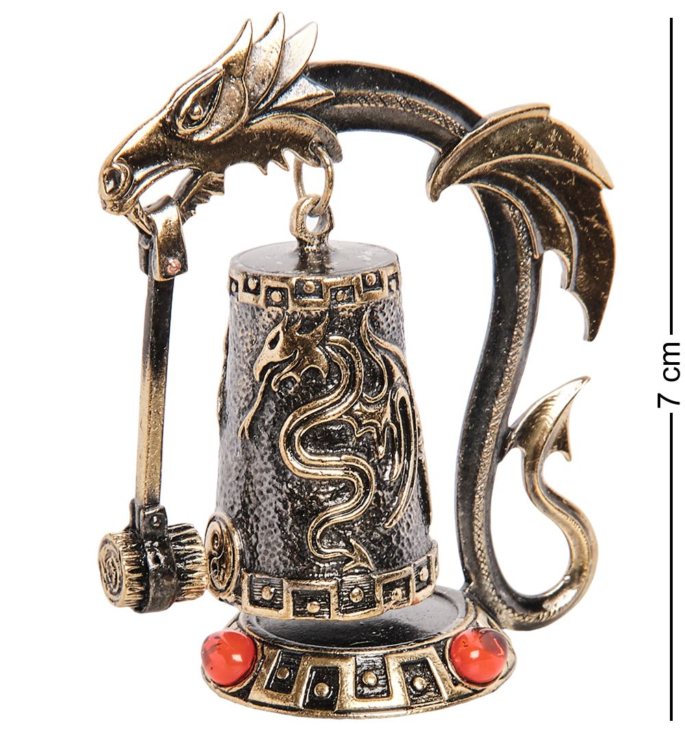 Народные промыслы AM- 251 Фигурка «Гонг Дракон Китай» (латунь, янтарь)