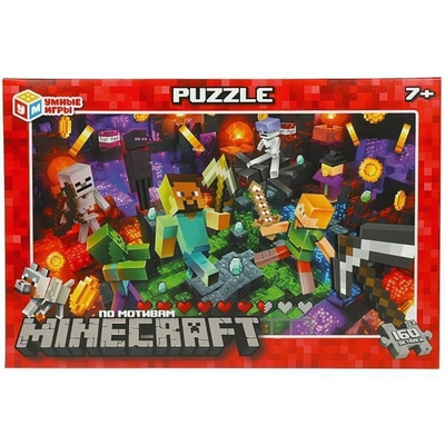 Пазл 160эл. "По мотивам Майнкрафт" коробка 4660254424999 (Умные игры)