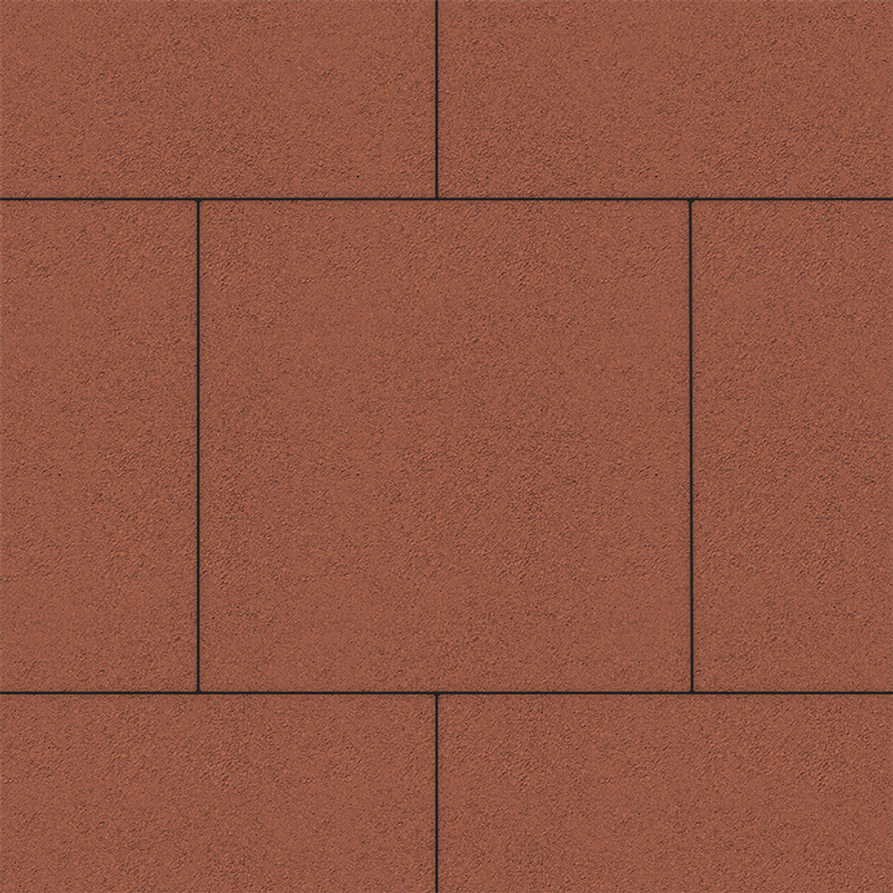 Тротуарная плитка КВАДРАТ 500х500 мм - Стандарт Красный