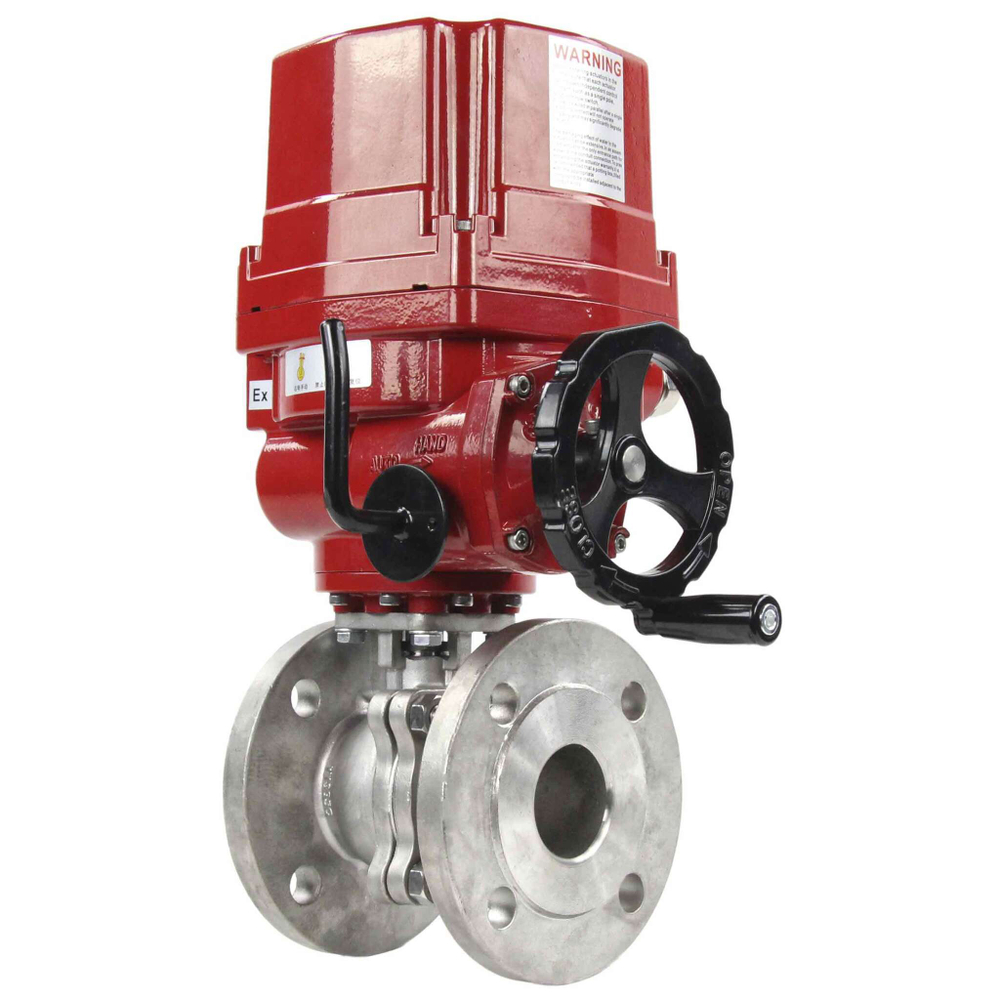 Stainless steel ball valve Elephant kchfp-elephant-ex-24v, body material - stainless steel AISI 316, ball material - stainless steel AISI 316, seal - PTFE, electric actuator operated