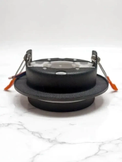 Встраиваемый, точечный потолочный светильник круг 2013 New Light GX53, черный металл, комплект 5шт