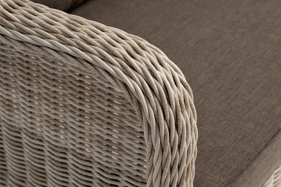 "Гляссе" диван трехместный из искусственного ротанга, цвет бежевый