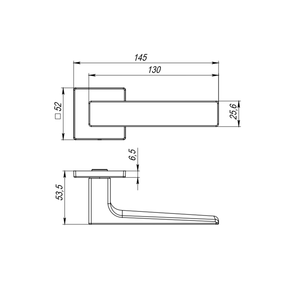 Ручка раздельная K.RL52.REDLINE (RED LINE RL) SSC-16 сатинированный хром