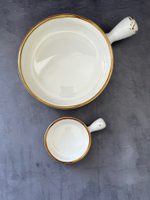 Блюдо с ручкой для подачи 10*7,5см, h=3,5 см, фарфор, серия "Элеганс" "The Sun"