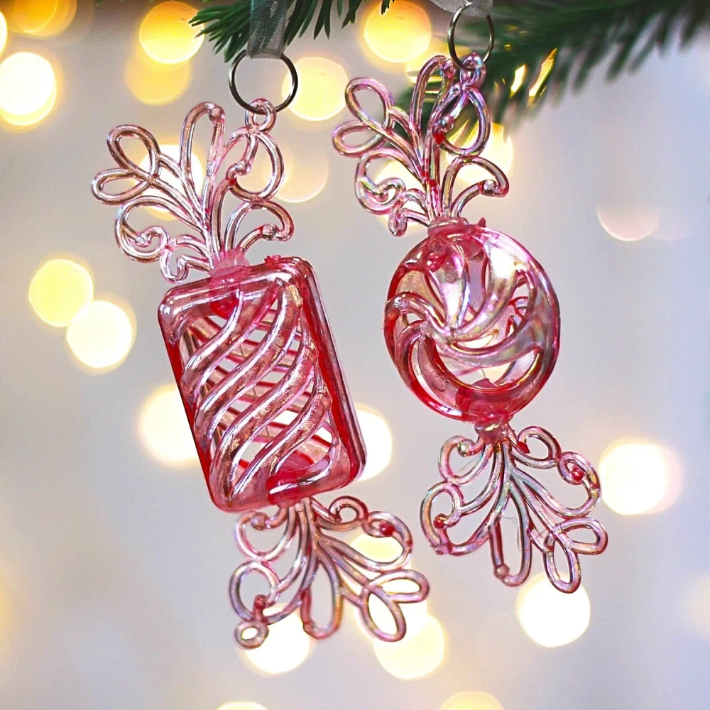 Подвеска «Сказочная сладость» 3,8*10,6 см (набор 2 шт), Розовый