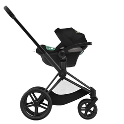 Коляска 3 в 1 Cybex Priam IV Matt Black complete и автокресло Aton S2 i-Size Moon Black Off White
