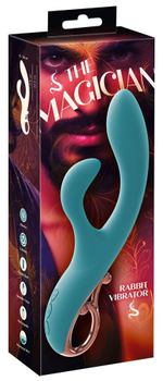 Бирюзовый вибратор-кролик The Magician Rabbit Vibrator - 22,5 см. (Цвет: бирюзовый)