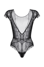 Боди Candy Girl с открытой спиной чёрное XL