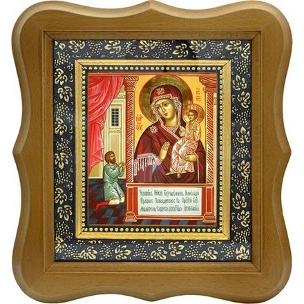 Нечаянная радость. Икона Божьей Матери на холсте.