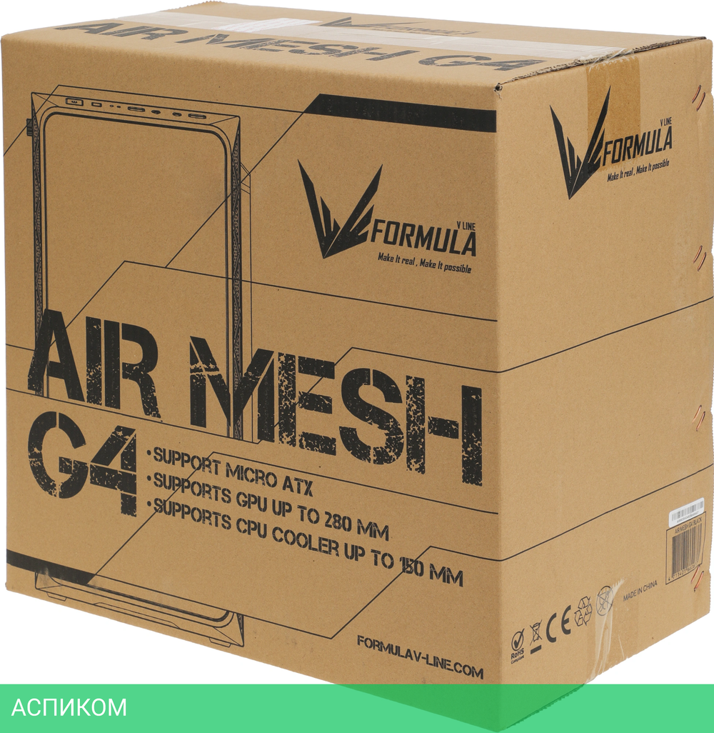 Корпус Formula V Line Air Mesh G4 без БП черный