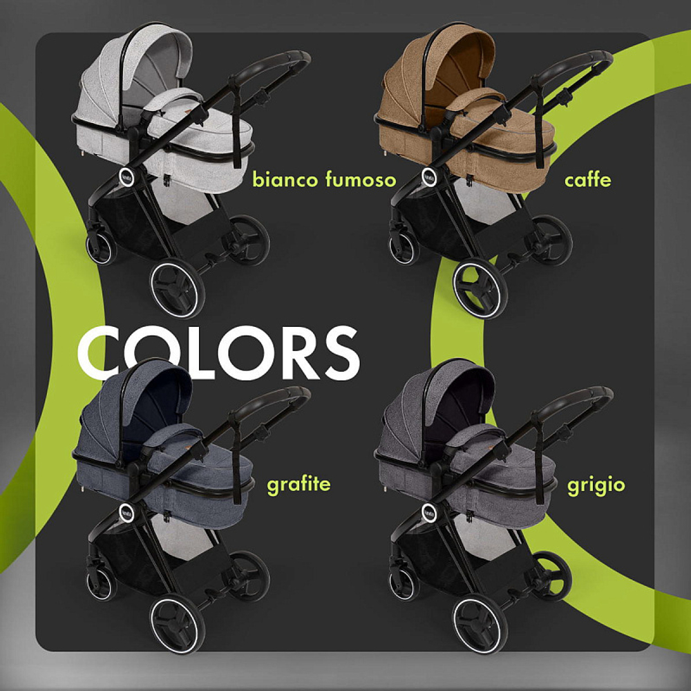 Детская коляска Nuovita Luno 2 в 1 Grigio/Серый