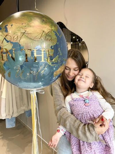 Шар "Планета Земля" с надписью для мамы