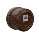 Ретро розетка для интернета RJ45, Коричневый, серия Аврора Мезонин GE70342-04 / Интернет