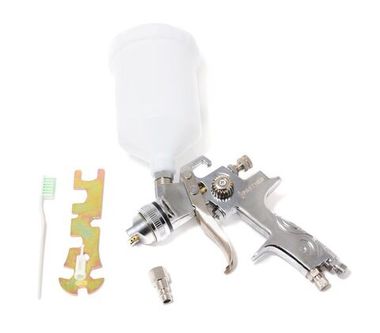 Краскораспылитель с верхним пластиковым бачком (600мл, 1.7мм, 3.5bar, 71-100 л/мин, присоед. резьба 1/4''+штуцер) Partner PA-AS-1009-17V