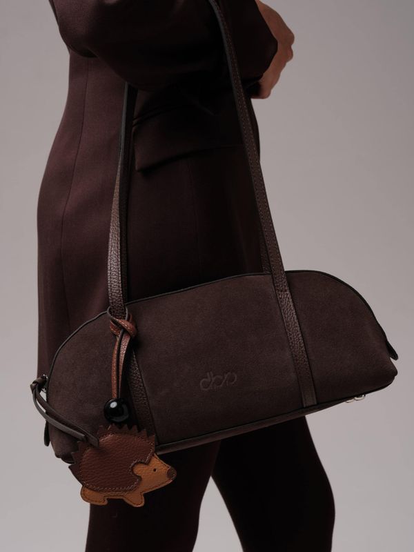 Женская замшевая сумка DBR 31225 коричневый шоколад