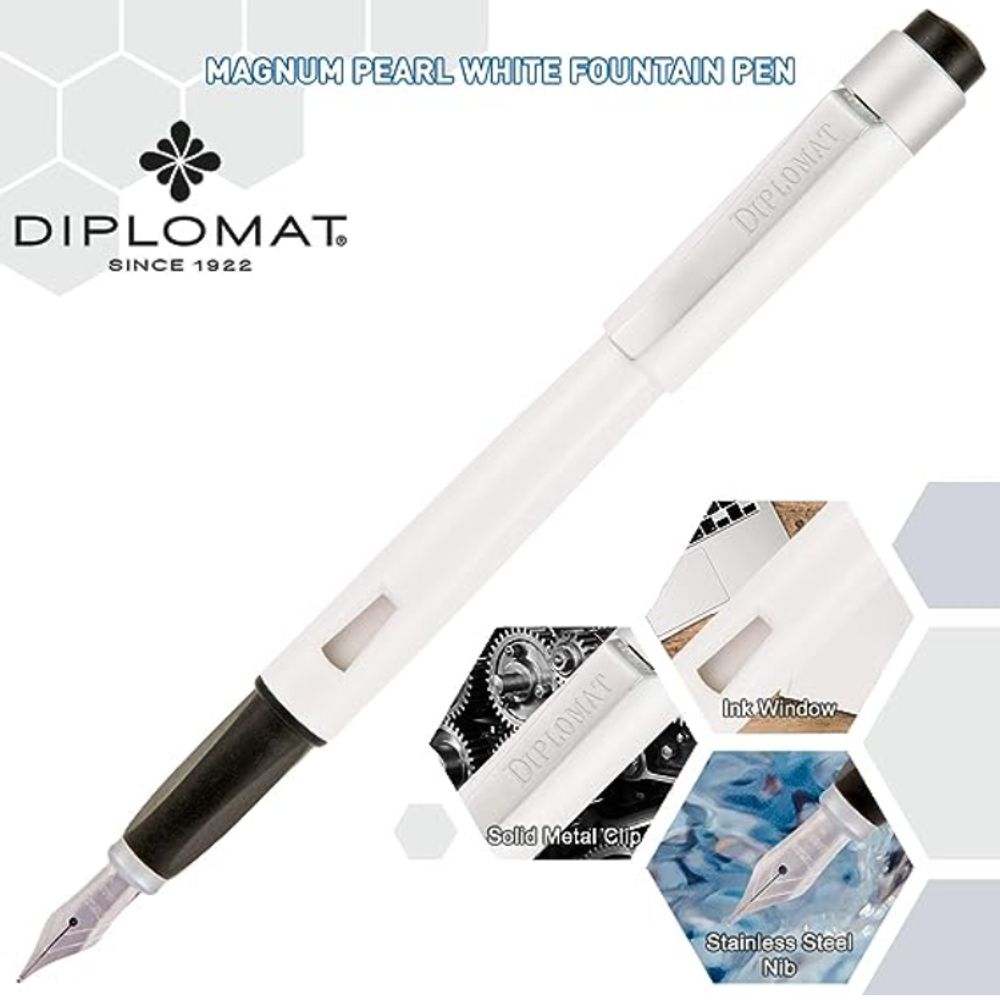 Перьевая ручка Diplomat Magnum Softtouch white F (D20000559) 7