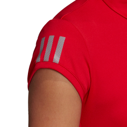 Женское поло Adidas W Club 3 Stripes Polo - scarlet