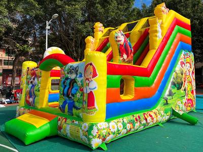 Надувной батут-горка «Славянский 2», 6x4x4.5 м