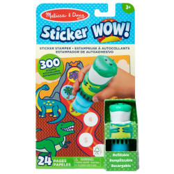 Melissa & Doug - STEMPEL WITH STICKERS Динозавр + буклет с наклейками Wow! 20155257